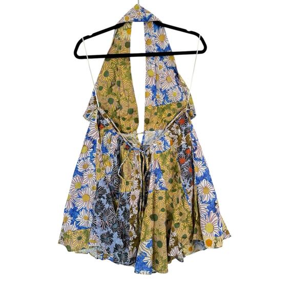 NWT! Zara Blogger Favorite Daisy Bloomcore Halter Mini Dress - Size XL - Picture 7 of 13